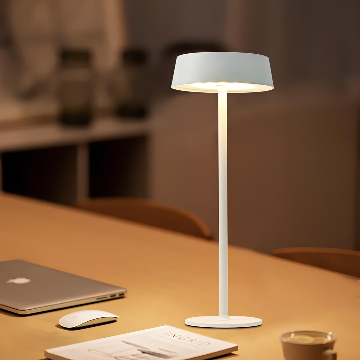 ModeGlow - Lámpara de mesa con batería recargable e iluminación ajustable
