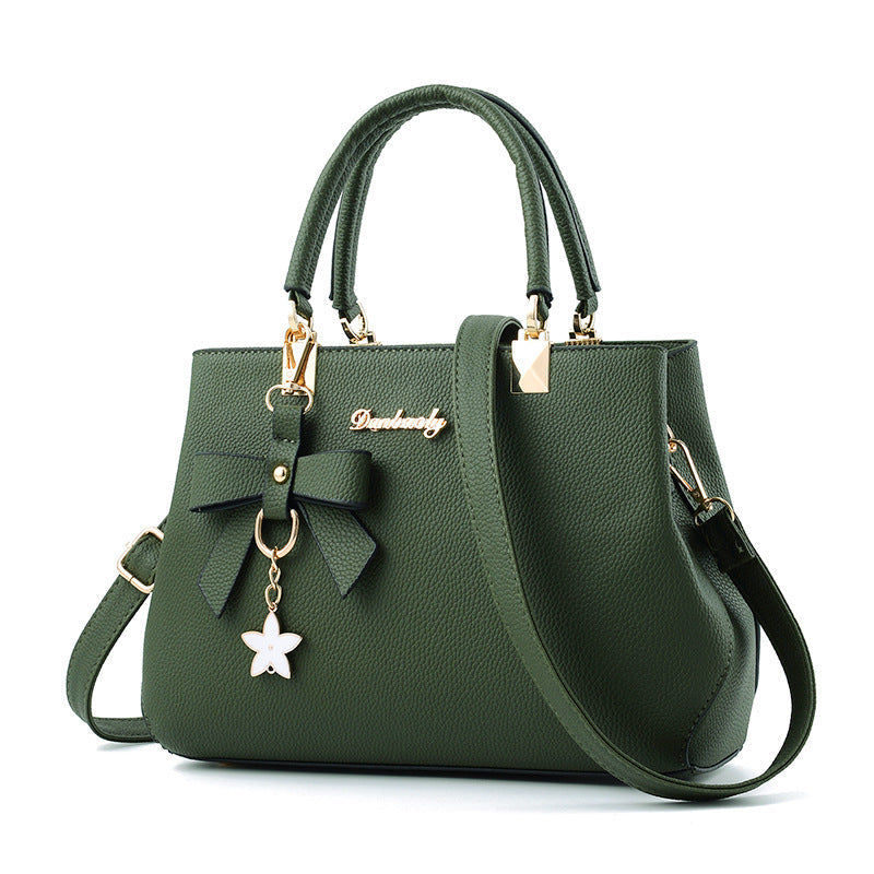 UrbanCharm - Elegante grande borsa a spalla con dettaglio a stella e tasche multiple