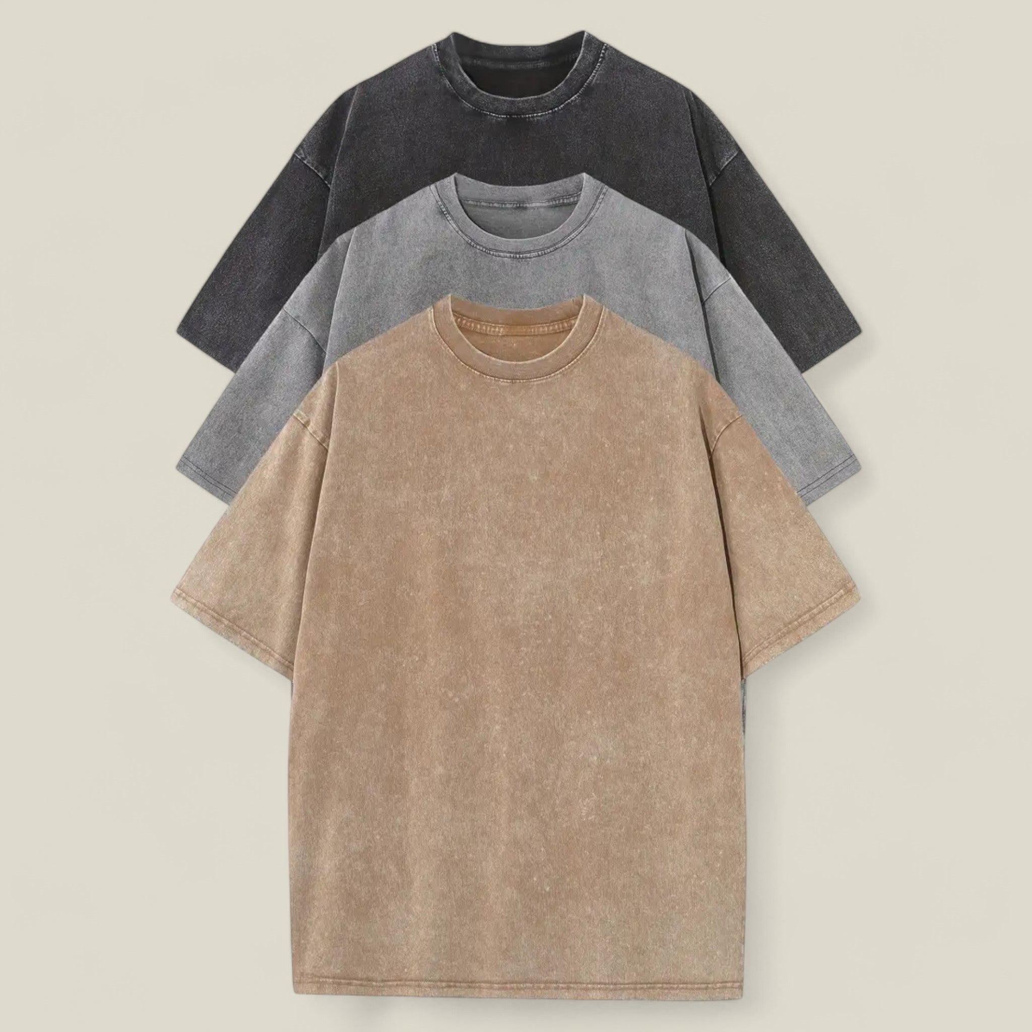 Ethan - Set of 3 Casual Solid T-Shirts for Daily Comfort