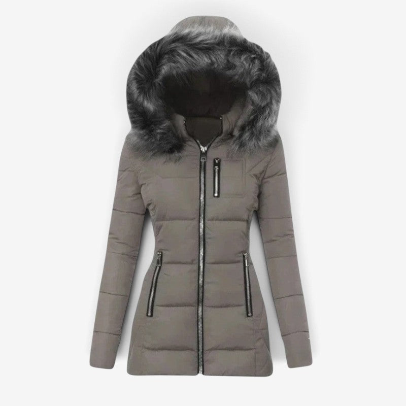 Ziplyn - Women's Hooded Jacket with Full-Zip Front and Side Zipper Pockets
