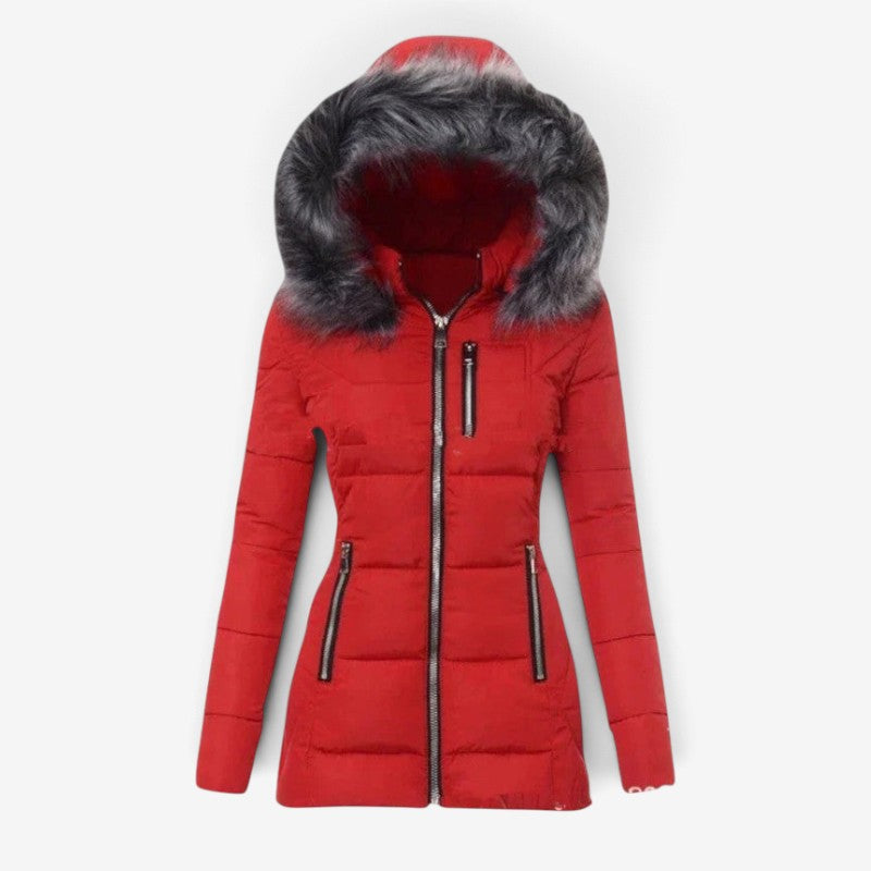 Ziplyn - Women's Hooded Jacket with Full-Zip Front and Side Zipper Pockets