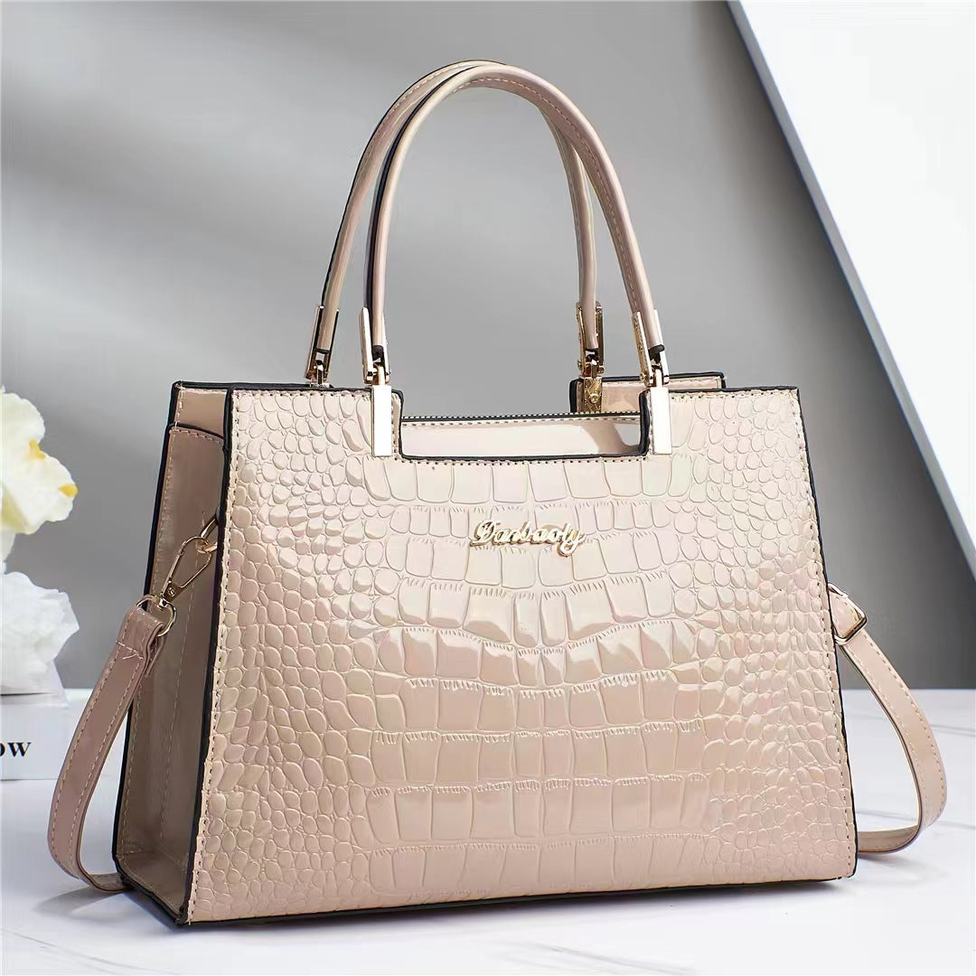 Delilah - Geantă elegantă cu model de piele de crocodil și design premium