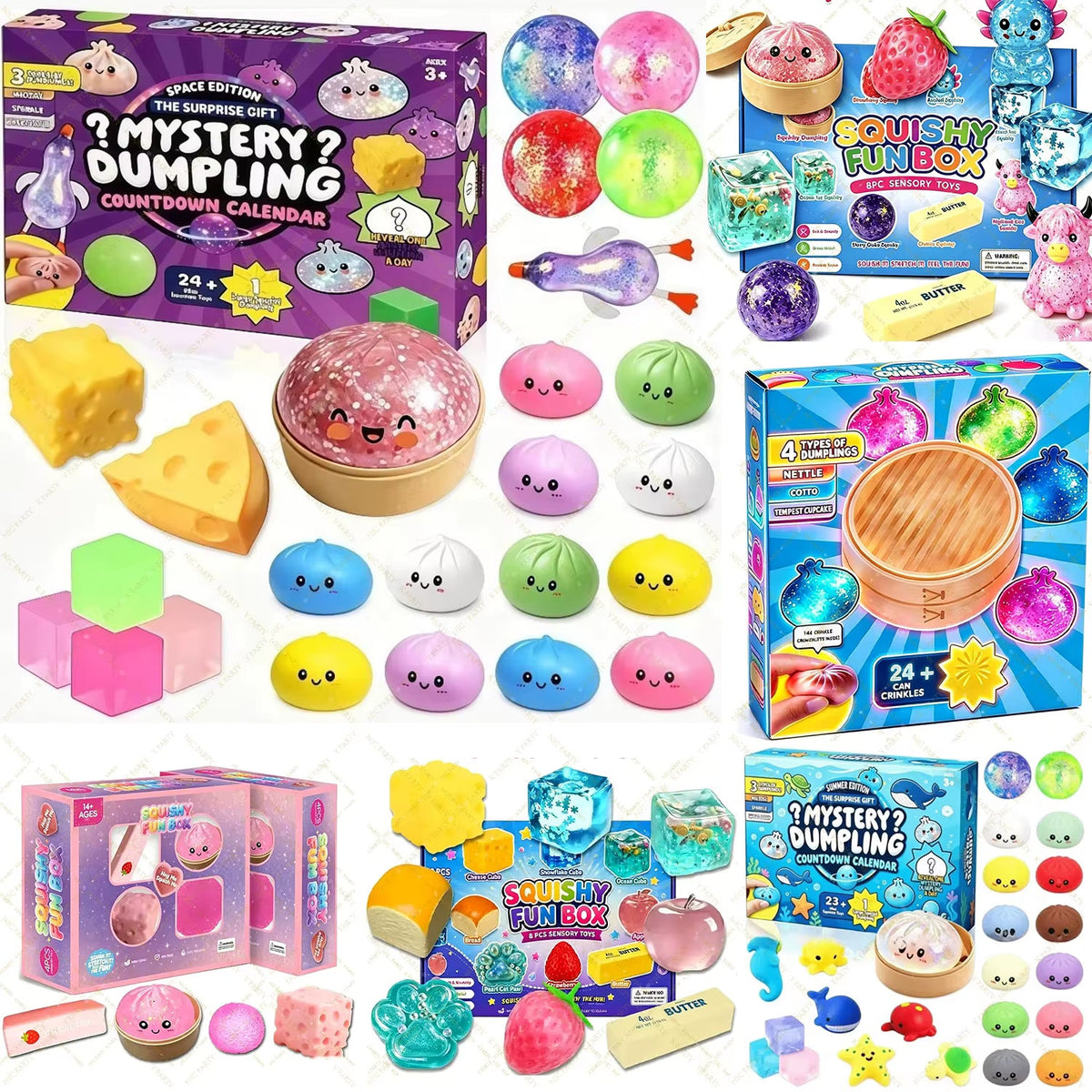 Squishvent - Squishy Toy Advent Calendar With Slow Return Foam