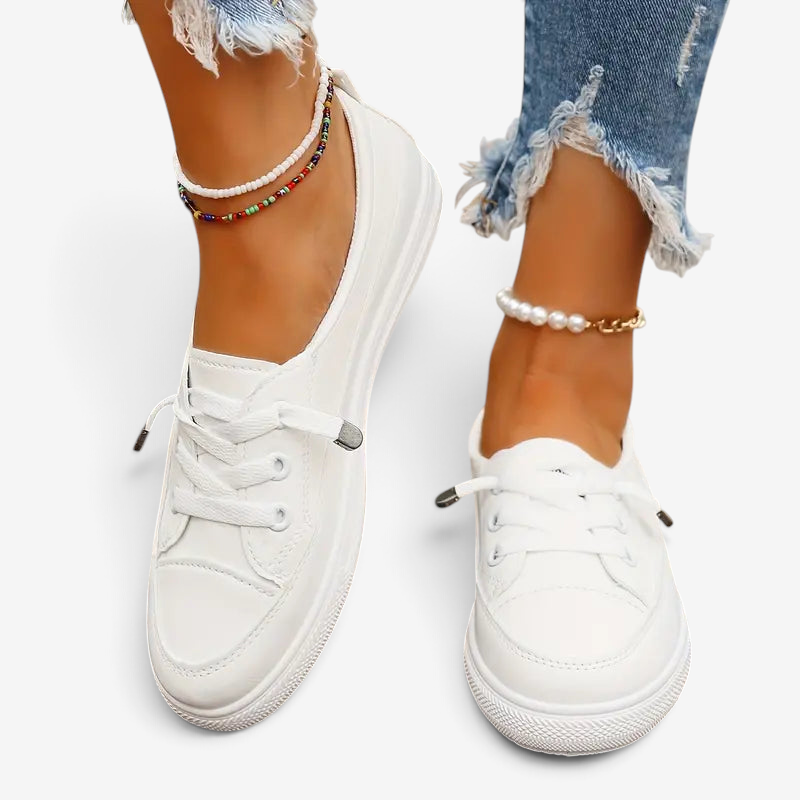 Charlotte - Classic Casual Sneakers with Lace Up Design