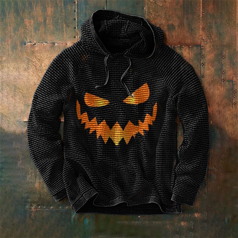 Mason - Halloween Graphic Hoodie with Playful Face Design
