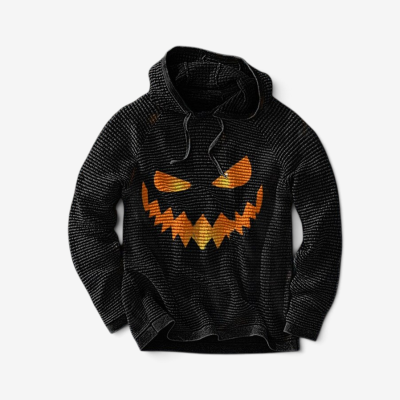 Mason - Halloween Graphic Hoodie with Playful Face Design