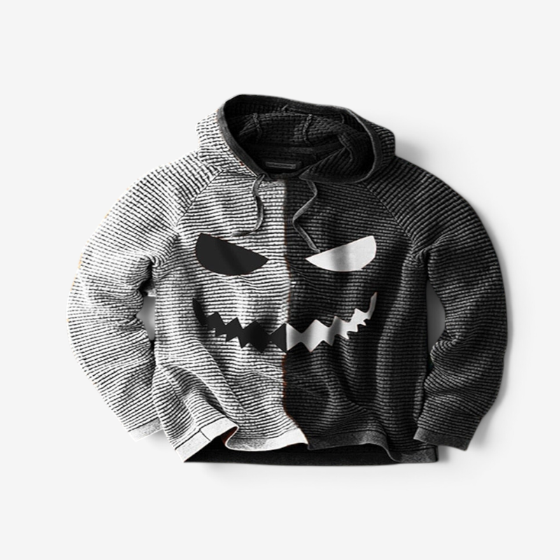 Mason - Halloween Graphic Hoodie with Playful Face Design