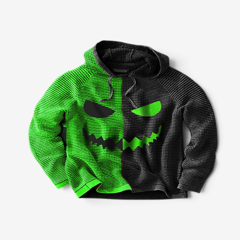 Mason - Halloween Graphic Hoodie with Playful Face Design