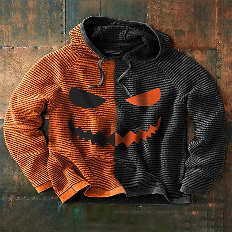 Mason - Halloween Graphic Hoodie with Playful Face Design