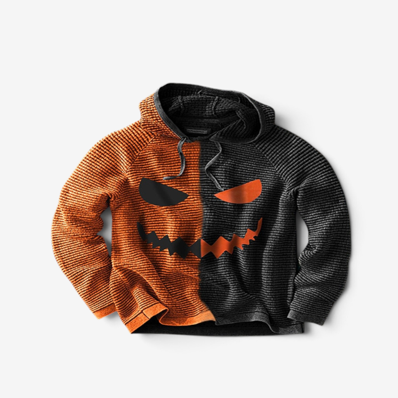 Mason - Halloween Graphic Hoodie with Playful Face Design