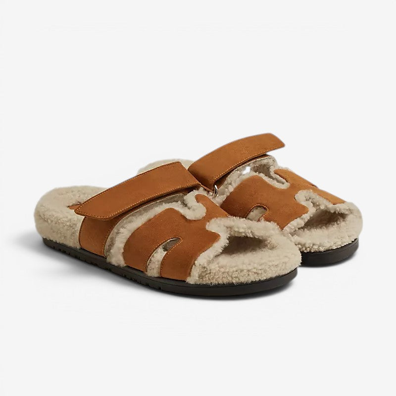 Sandali da donna con punta tonda e design a fascia slip-on