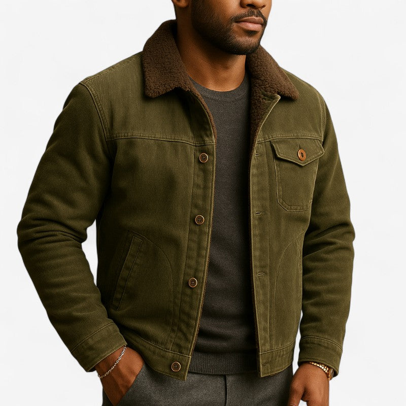 Francisco - Jacket with Long Sleeves, Button Closure, and Lapel Collar