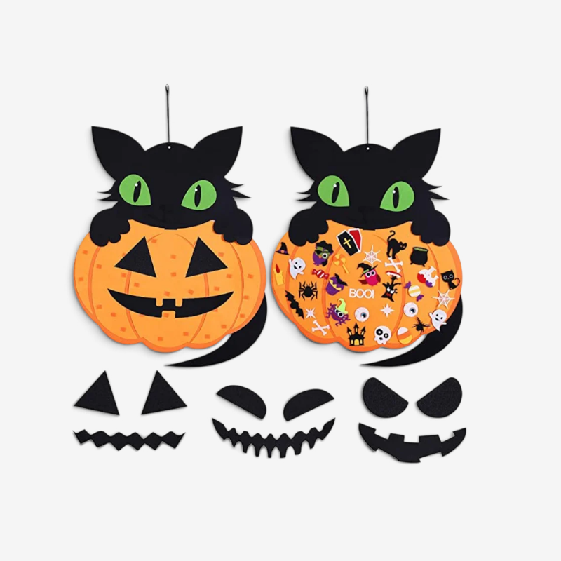 CraftNest - DIY Halloween Cat Craft Kit with Decorative Ornaments