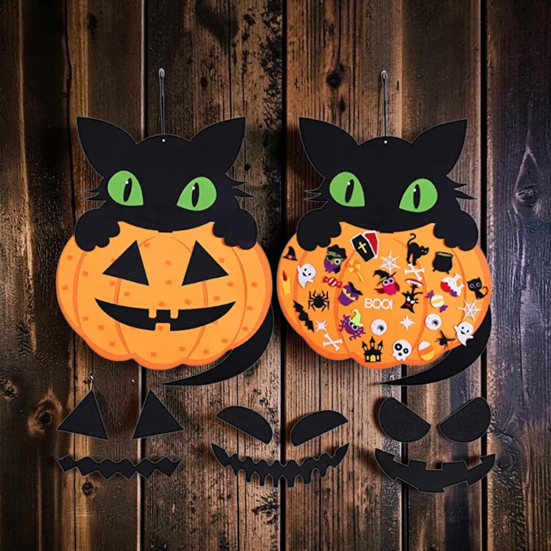 CraftNest - DIY Halloween Cat Craft Kit with Decorative Ornaments
