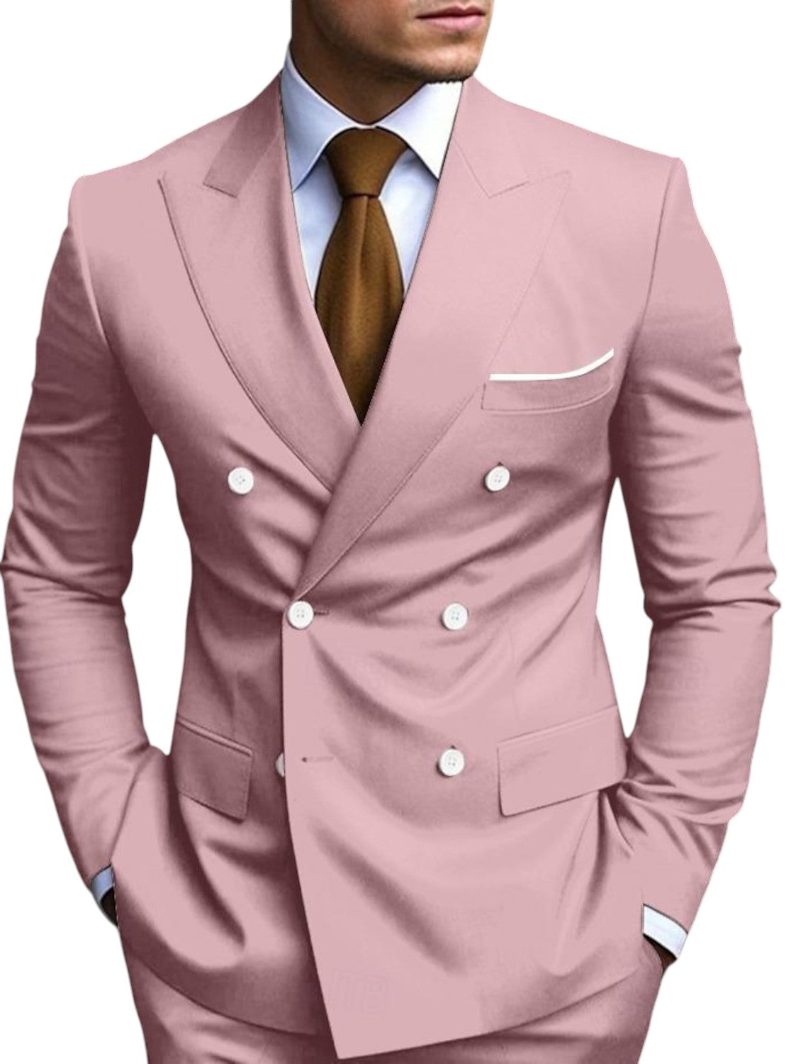 Eiden - Costume cintré à double boutonnage avec manches longues