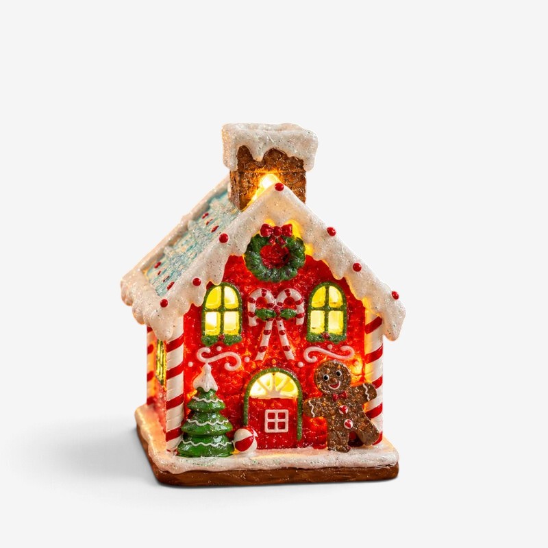 WinterGlow - Villaggio natalizio in miniatura con illuminazione LED