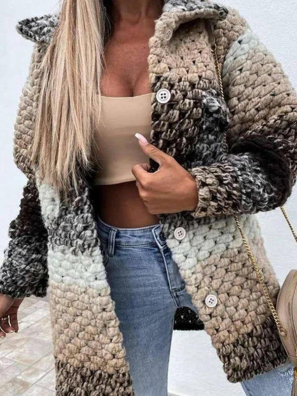 Lana - Všestranný kabát ke kolenům s dlouhými rukávy