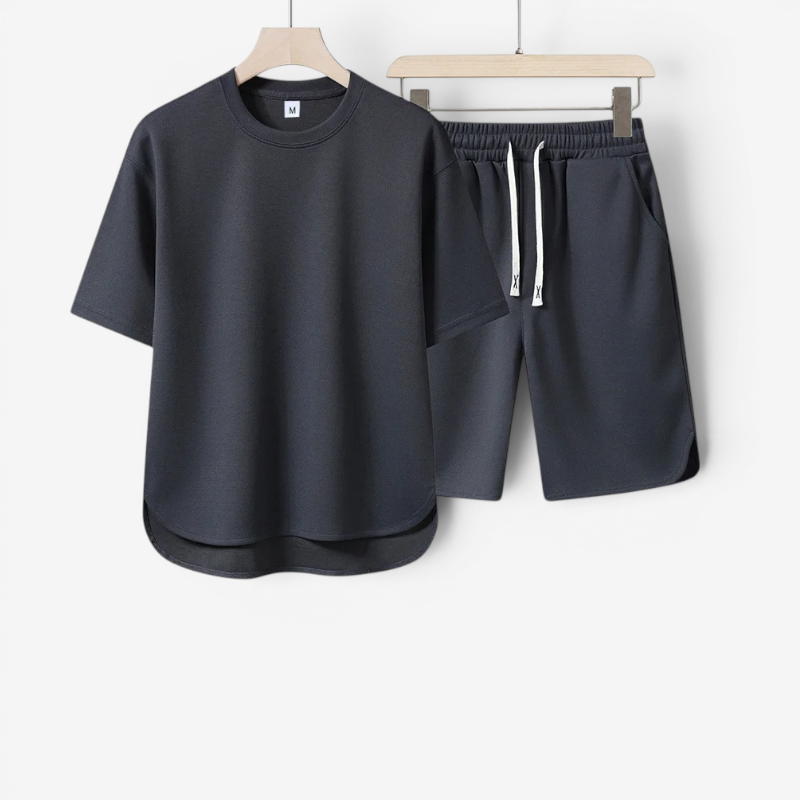 Ensemble t-shirt col rond et short pour homme