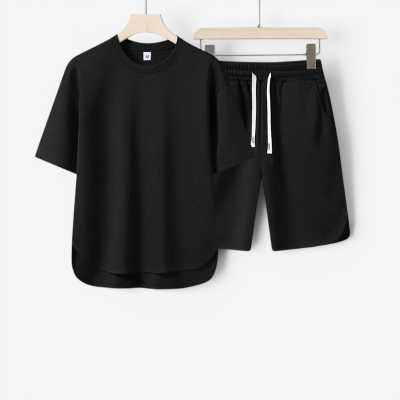 Ensemble t-shirt col rond et short pour homme