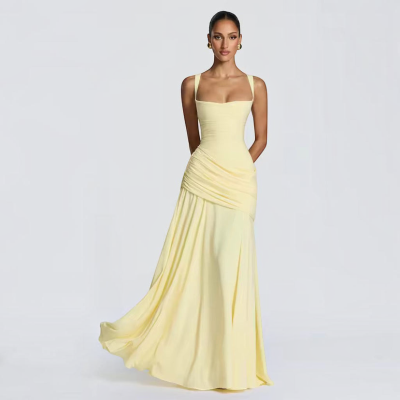 Women’s Spaghetti Strap Bodycon Maxi Dress