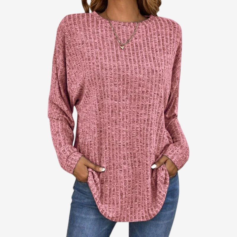 KnitEase - Haut en maille pour femme à col rond