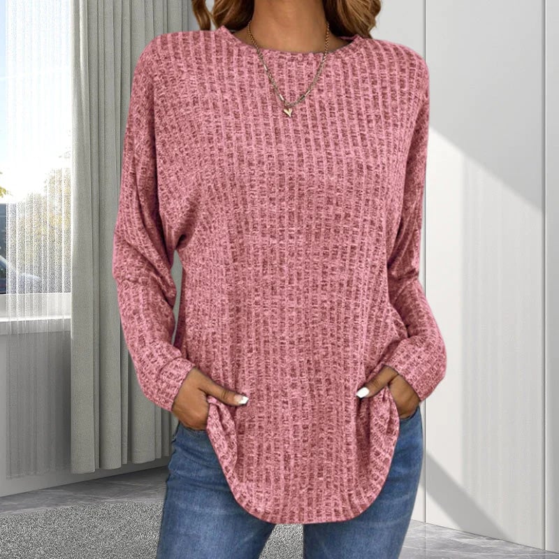 KnitEase - Haut en maille pour femme à col rond