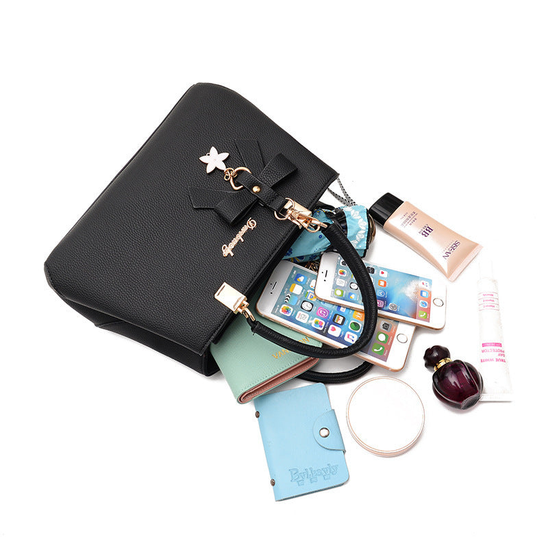 UrbanCharm - Elegante grande borsa a spalla con dettaglio a stella e tasche multiple