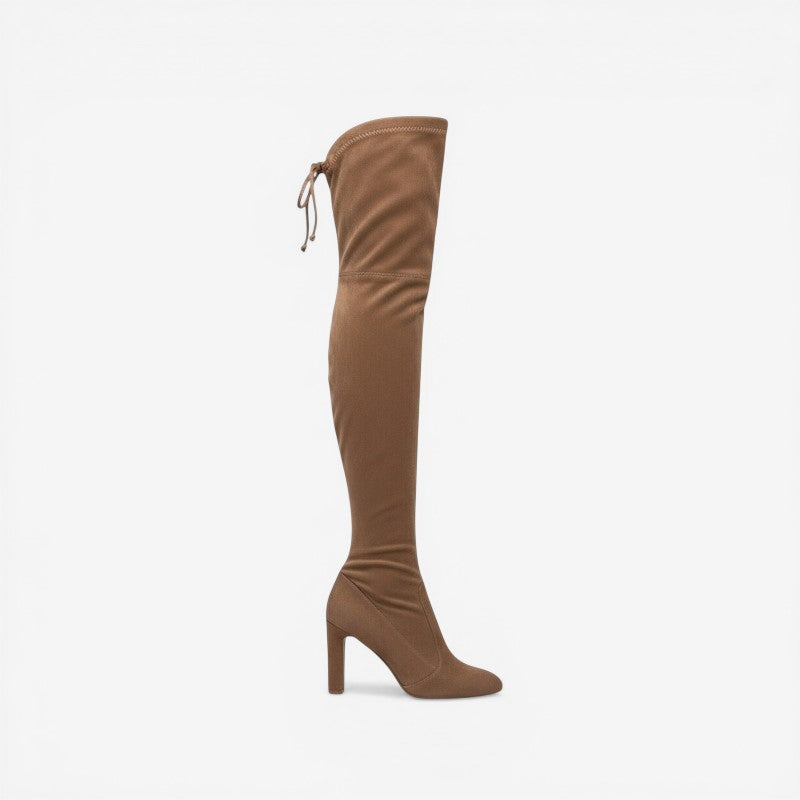 Bottes cuissardes à talon haut et fermeture éclair latérale