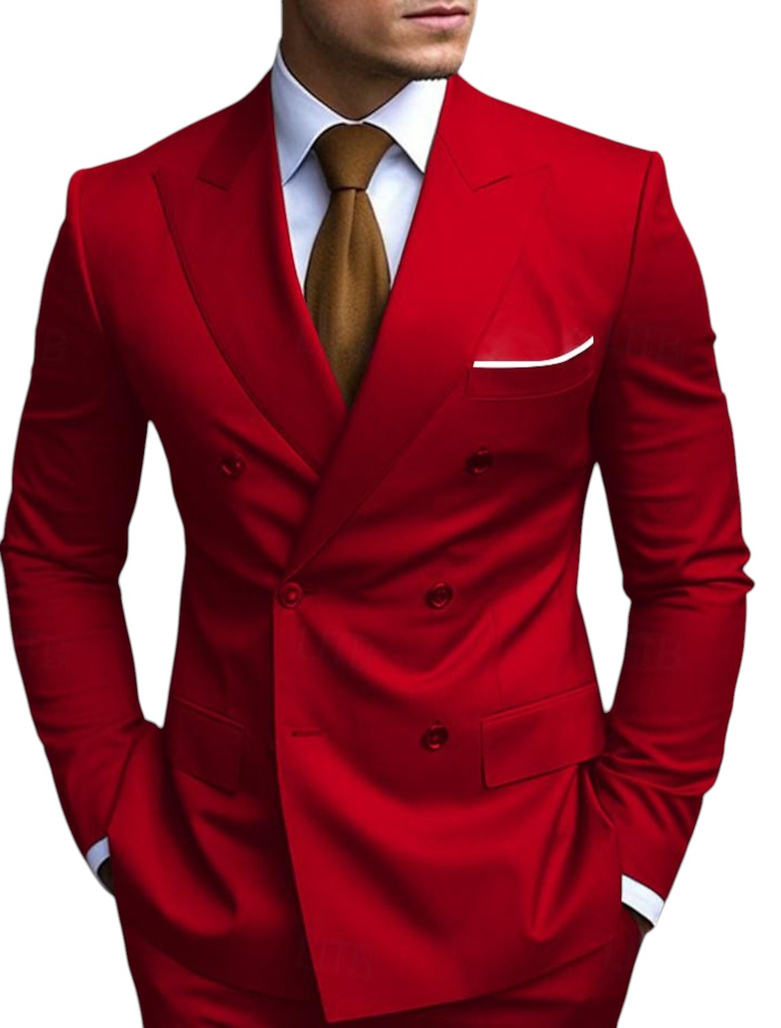 Eiden - Costume cintré à double boutonnage avec manches longues