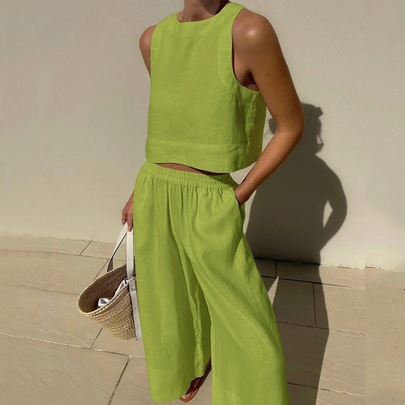 FlexiChic™️ - Ensemble pantalon deux pièces pour femmes