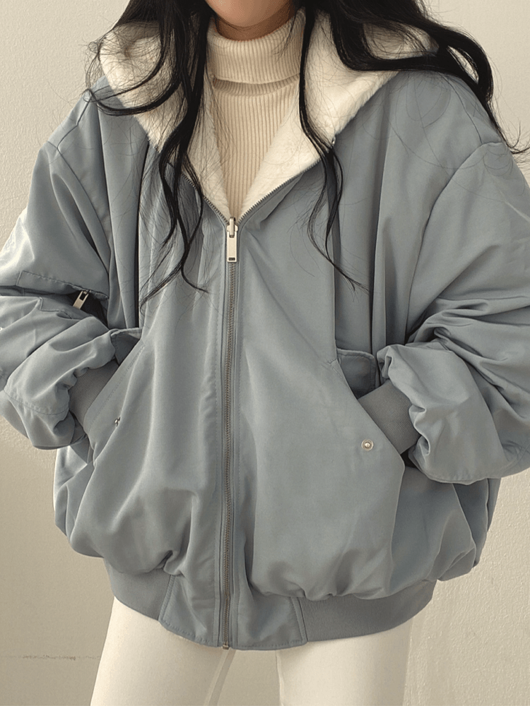 Emma - Fleece-lined jacket with decorative buttons and pockets