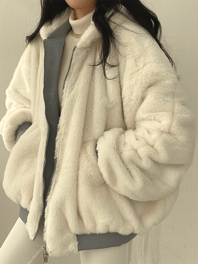 Emma - Fleece-lined jacket with decorative buttons and pockets
