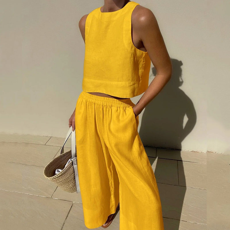 FlexiChic™️ - Ensemble pantalon deux pièces pour femmes