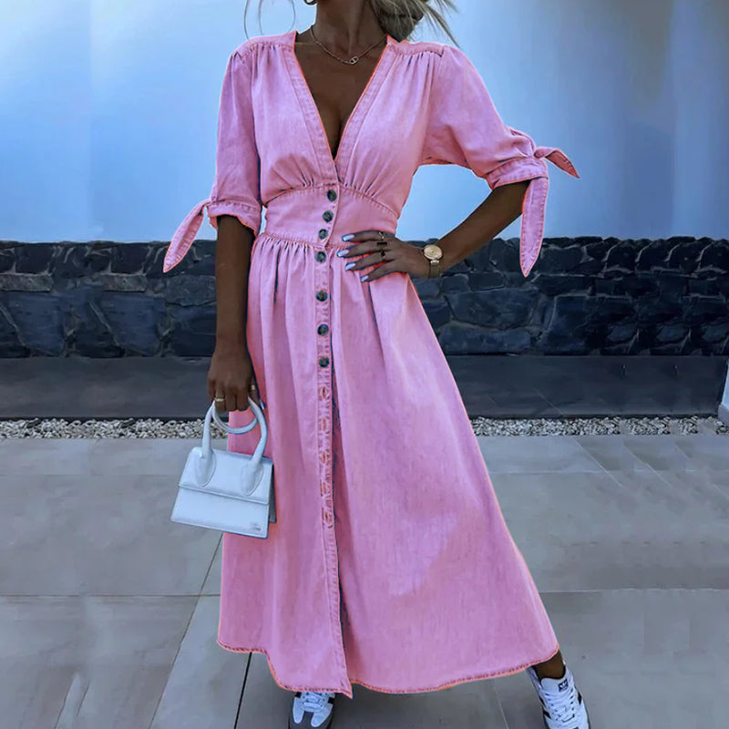 DenimGlam™ - Robe en Denim Stylée pour Femmes