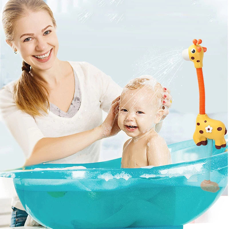 SoakSpray – Žirafí koupací hračka s vodní stříkací funkcí a světelnými prvky