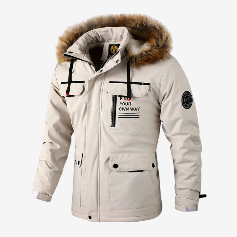 FrostGuard – Waterproof Fleece-Lined Jacket with Stand Collar