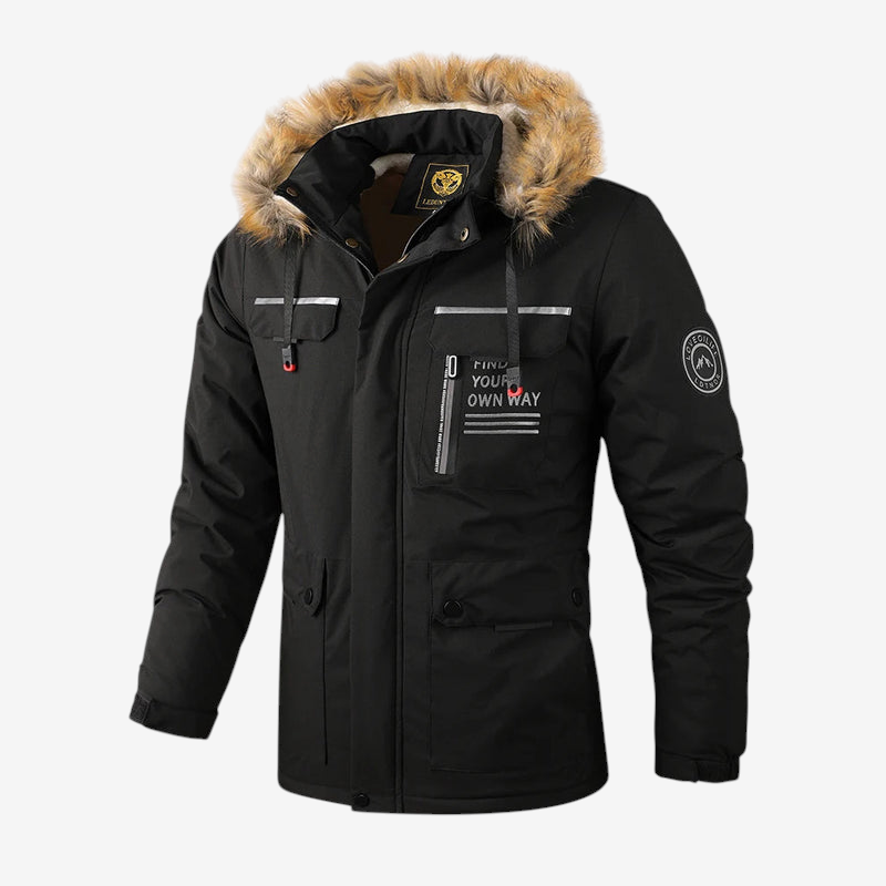FrostGuard – Waterproof Fleece-Lined Jacket with Stand Collar