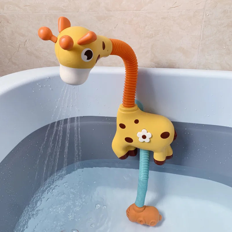 SoakSpray – Žirafí koupací hračka s vodní stříkací funkcí a světelnými prvky
