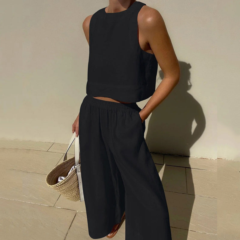 FlexiChic™️ - Ensemble pantalon deux pièces pour femmes