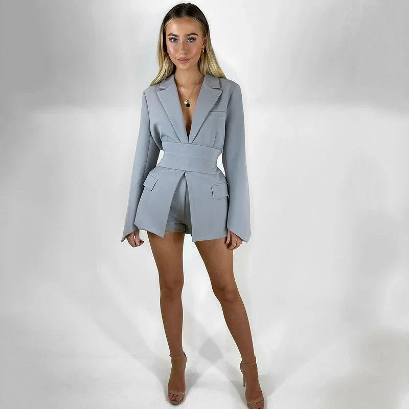 Kendra - Elegant Blazer with Belt for Timeless Elegance