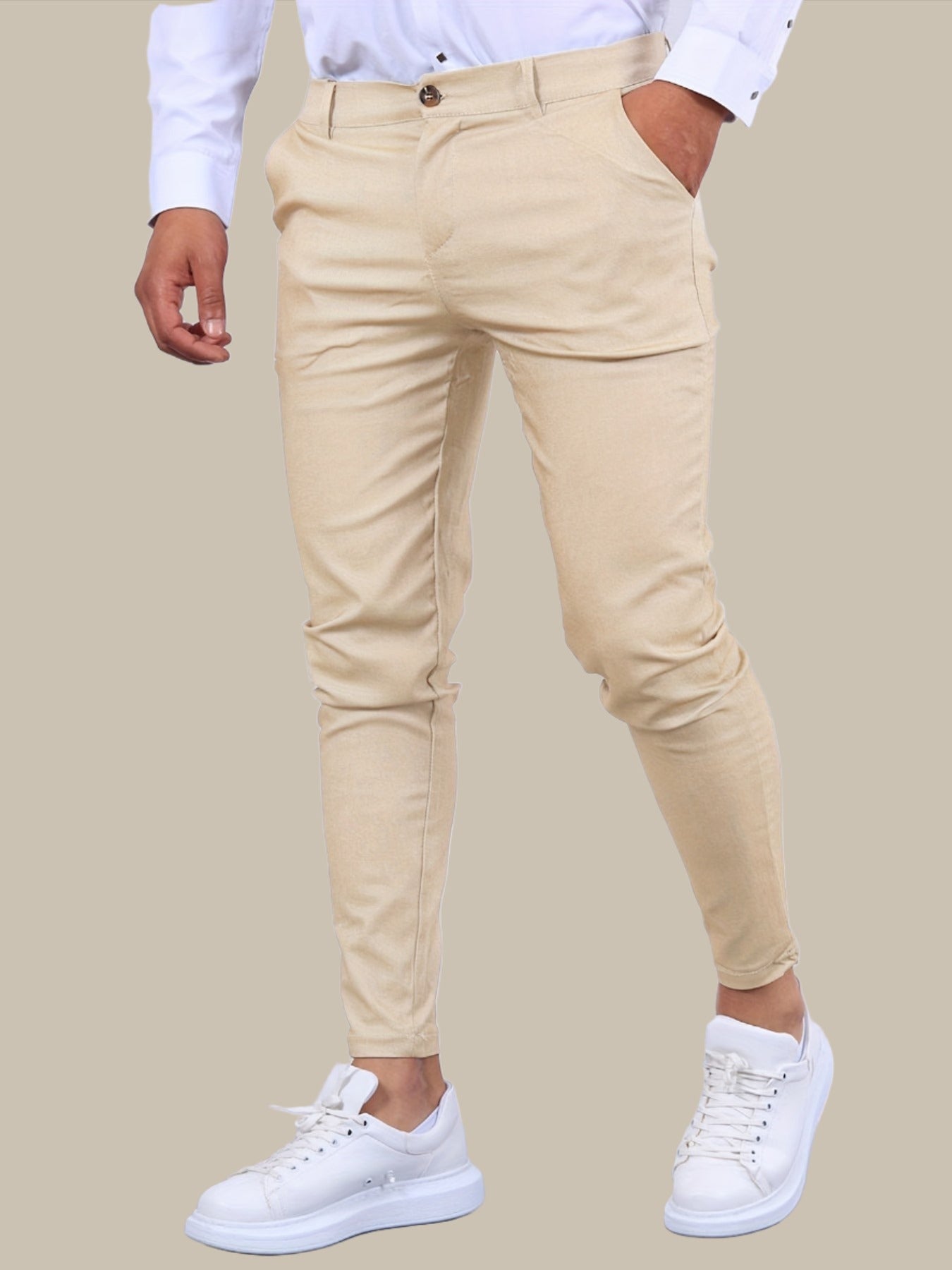 Henry - Pantaloni slim fit cu buzunare laterale
