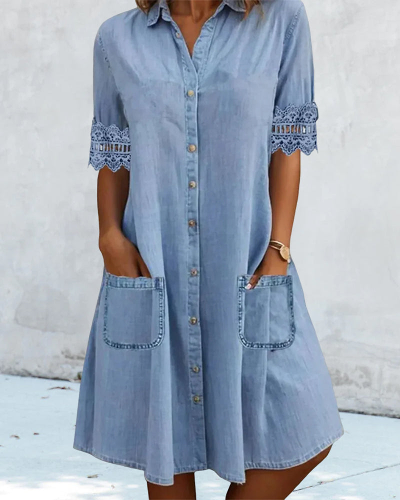 LaceCharm™ - Robe Chic Avec Poches Pratiques