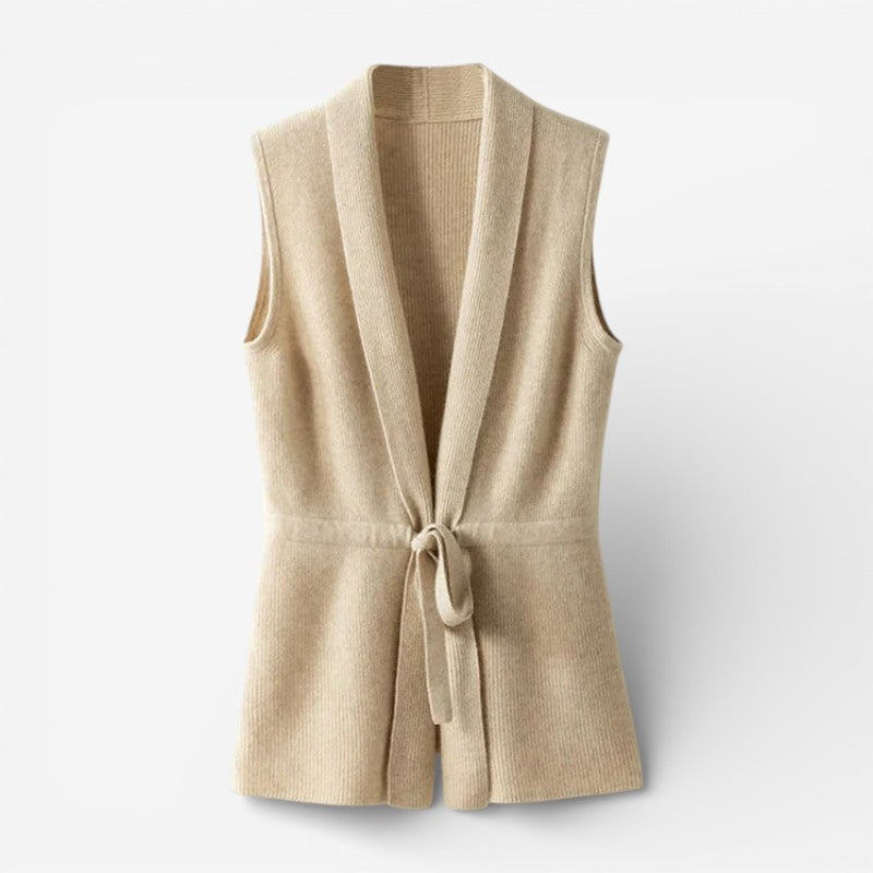 Amelie – Sleeveless Vest with Adjustable Belt