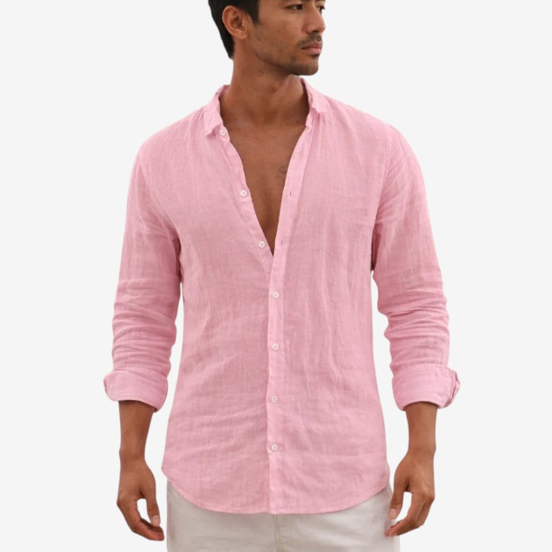 Men's Long Sleeve Button Front Shirt
