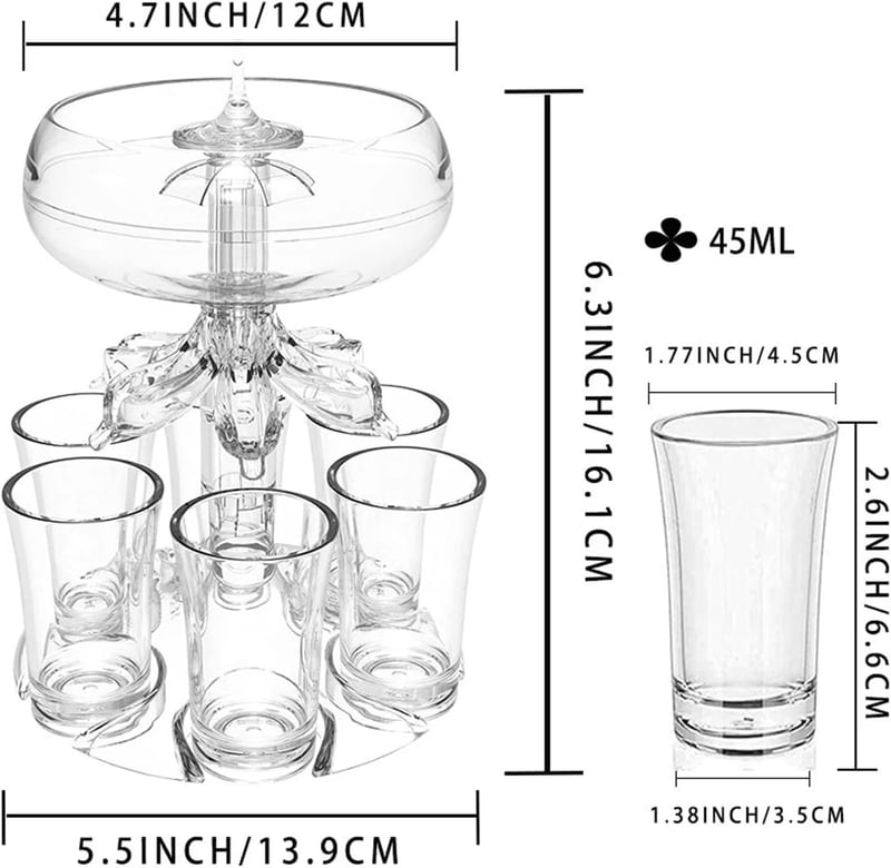 EasyDispenser - Sada vinných sklenic pro rodinná setkání s chytrým dávkovačem a elegantním designem