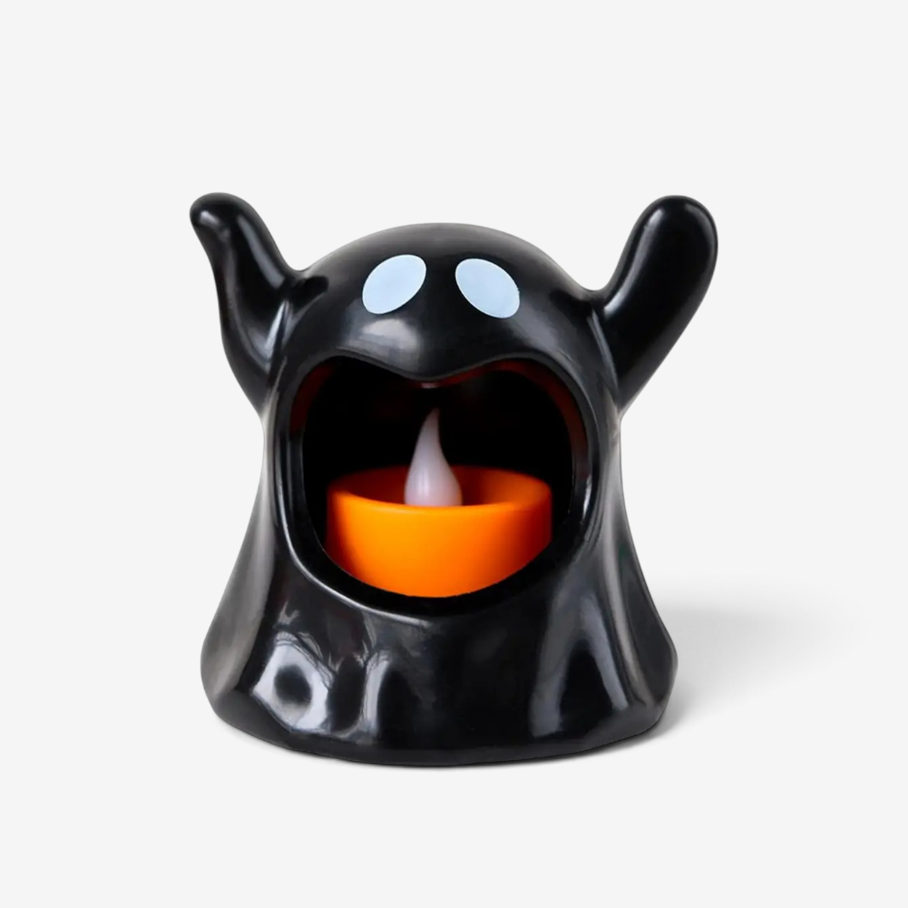 Halloweenová LED lampa ve tvaru ducha na baterie, dekorace