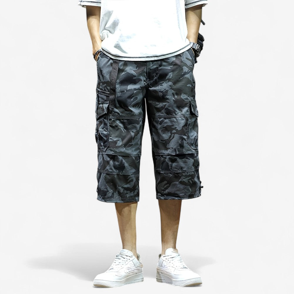 Sander - Pantaloncini Cargo con Vita Elastico e Tasche Multiple