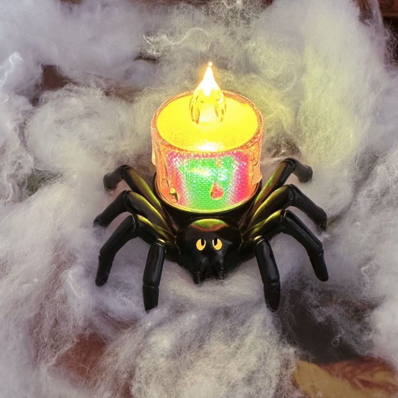 Halloween Spider Candle Holders with Creepy Designs