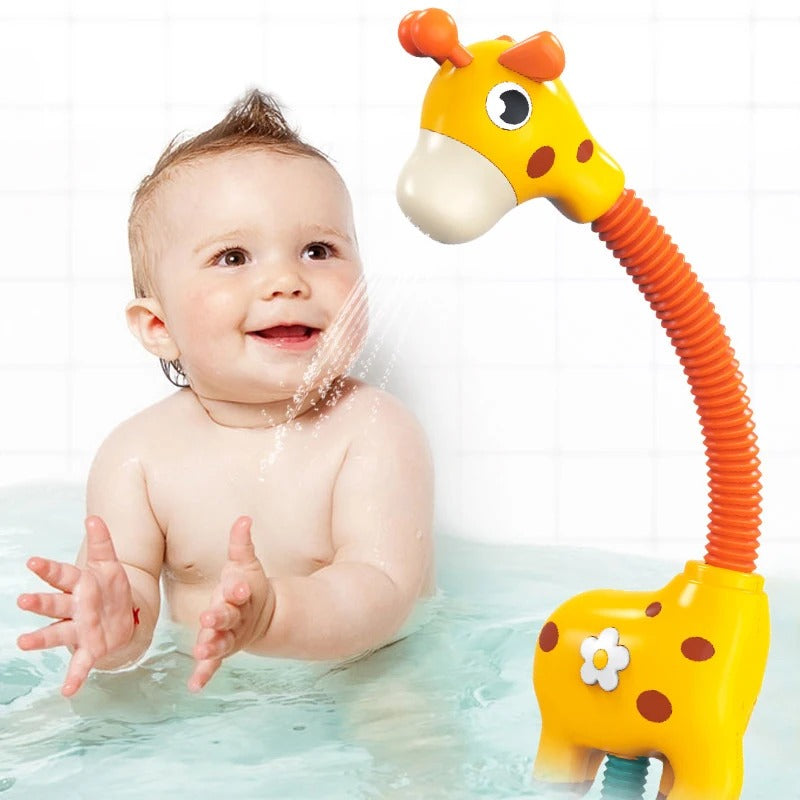 SoakSpray – Žirafí koupací hračka s vodní stříkací funkcí a světelnými prvky