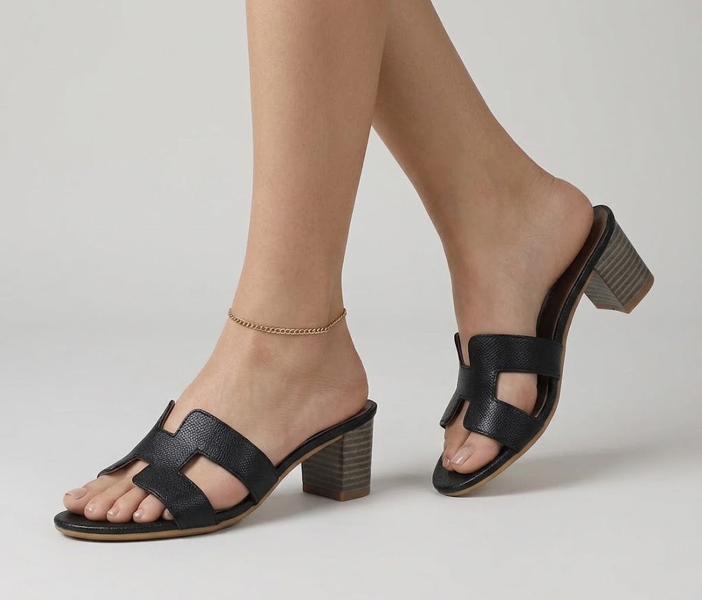 Natalie – Sandalias con Tacón, Parte Superior Suave y Suela Antideslizante